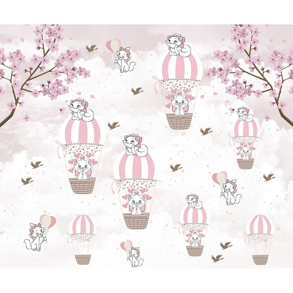 Papel De Parede Personalizado Gatinhas Marie No Balão
