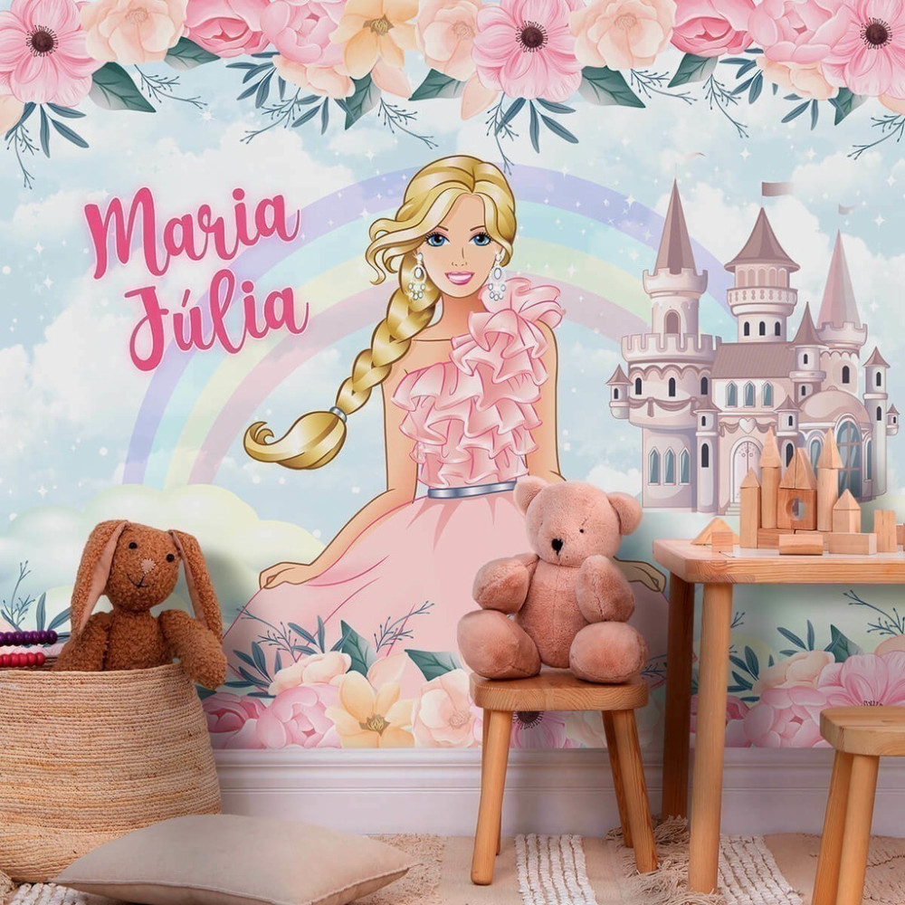Papel De Parede Personalizado Castelo Da Barbie
