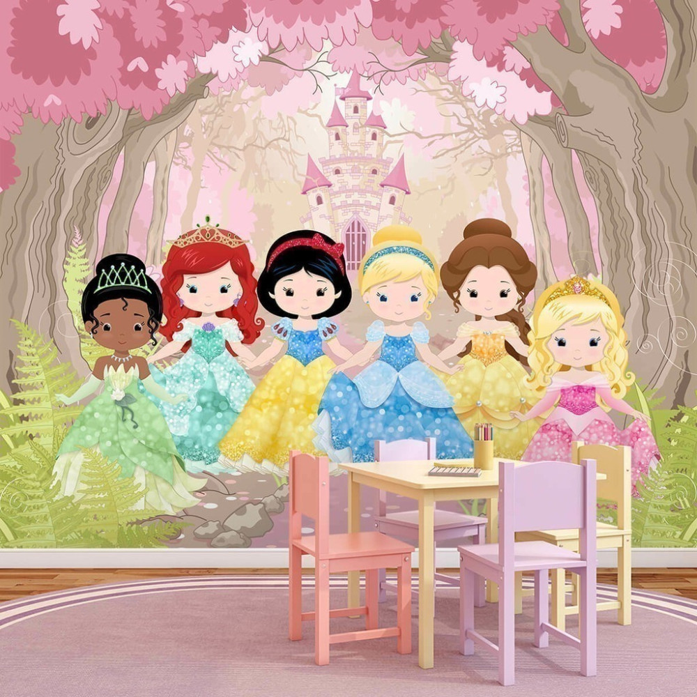 Papel De Parede Personalizado Princesas Baby Glitter