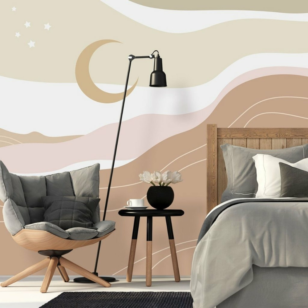 Papel de Parede Personalizado Deserto Lunar Papel de Parede Personalizado Deserto Lunar