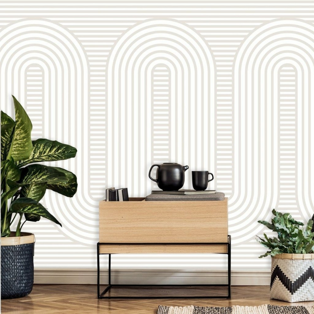 Papel De Parede Personalizado Linhas e Curvas