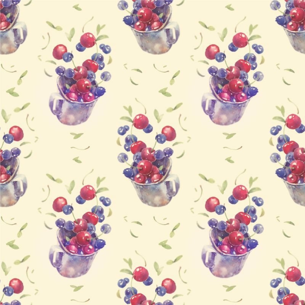 Papel de Parede Cozinha Frutinhas