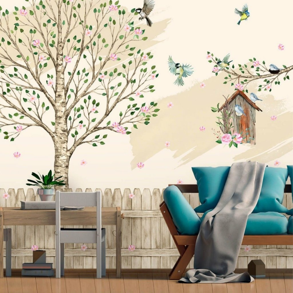 Papel de Parede Personalizado Cercadinho Marrom Papel de Parede Personalizado Cercadinho Marrom