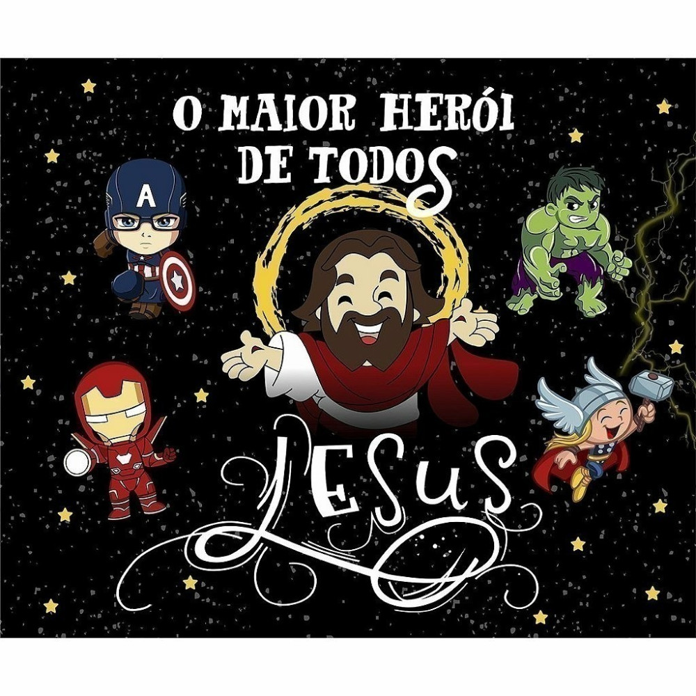 Papel De Parede Personalizado Jesus O Maior Hérói De Todos