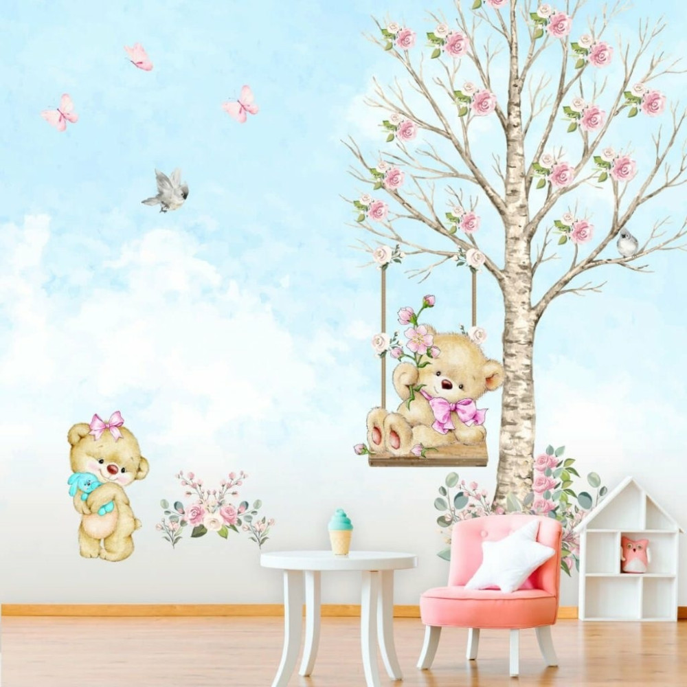 Papel de Parede Personalizado Ursinho Cute