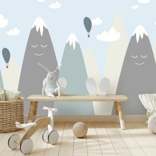 Papel de Parede Personalizado Montanhas Sorridentes