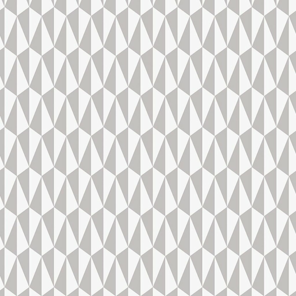 Papel De Parede Personalizado Triângulos Cinza e Branco