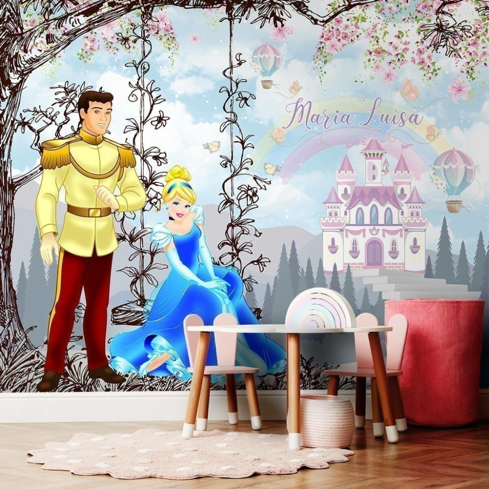 Papel De Parede Personalizado Cinderela e o Príncipe