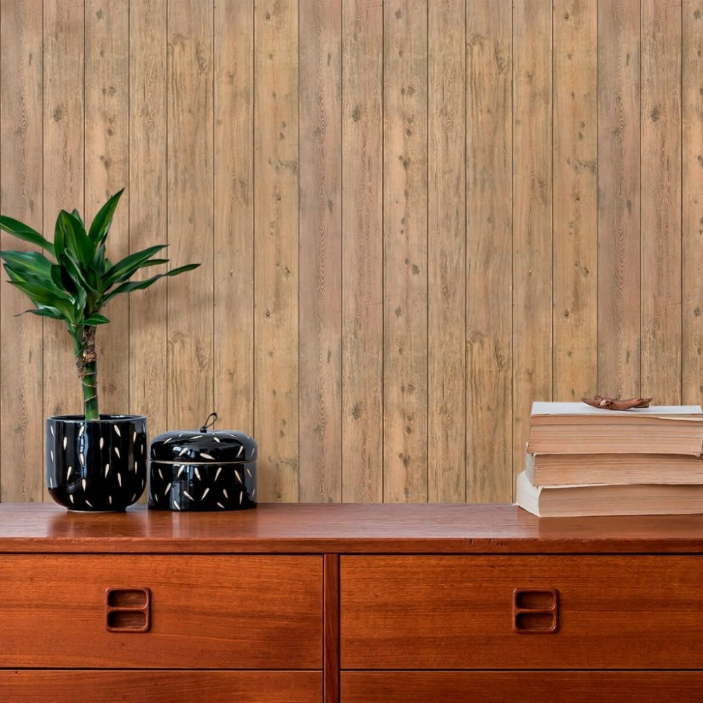 Papel de Parede Madeira Ripada Cais Papel de Parede Madeira Ripada Cais