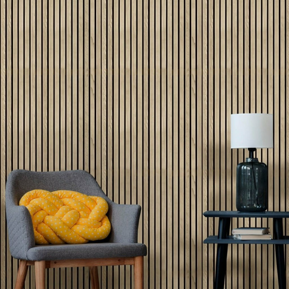 Papel de Parede Madeira Ripada Lima