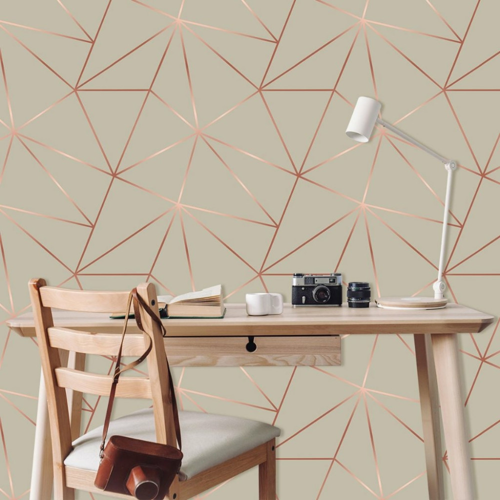 Papel de Parede Zara Fendi Rose Gold