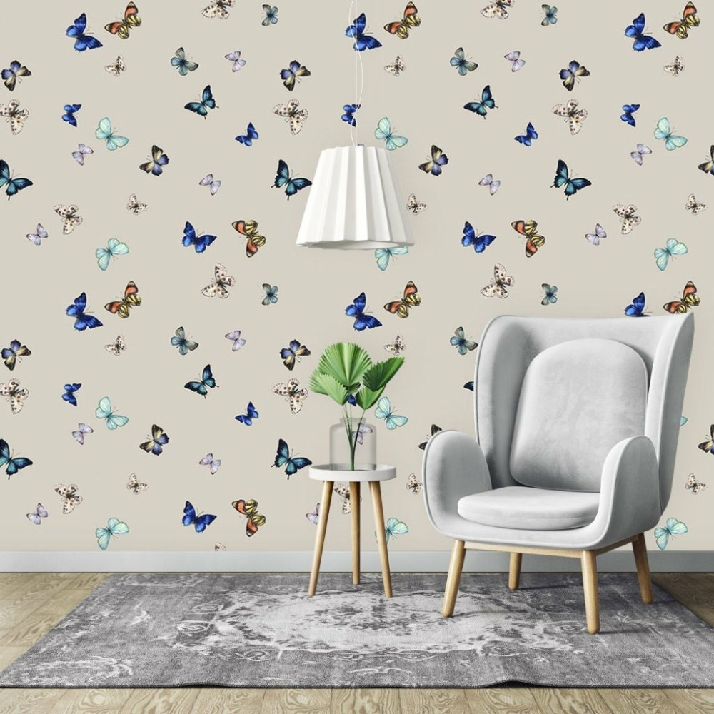 Papel De Parede Personalizado Borboletas Coloridas