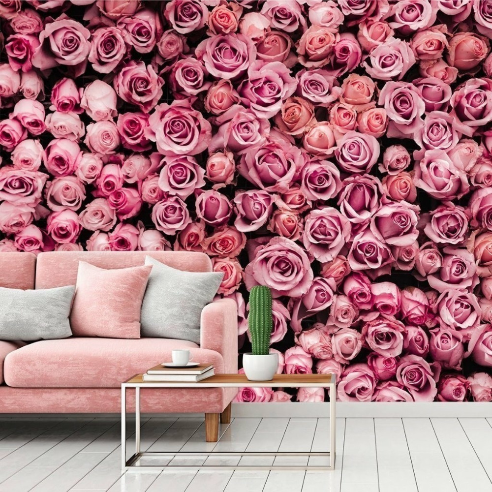 Papel de Parede Personalizado Painel de Flores