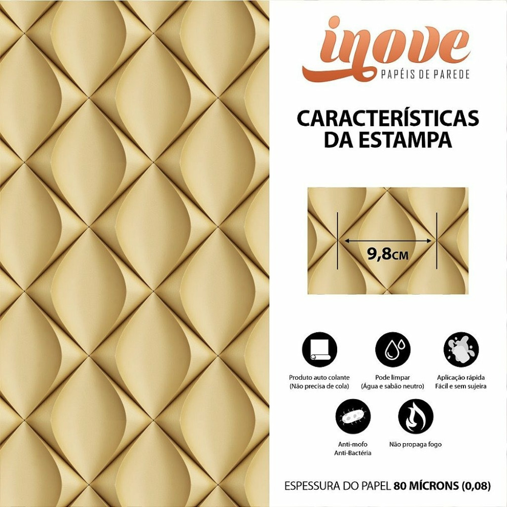 Papel de Parede 3D Geométrico Sand