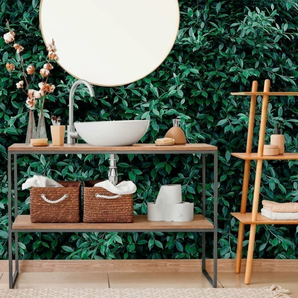 Papel De Parede Personalizado Jardim Vertical Folhas Papel De Parede Personalizado Jardim Vertical Folhas