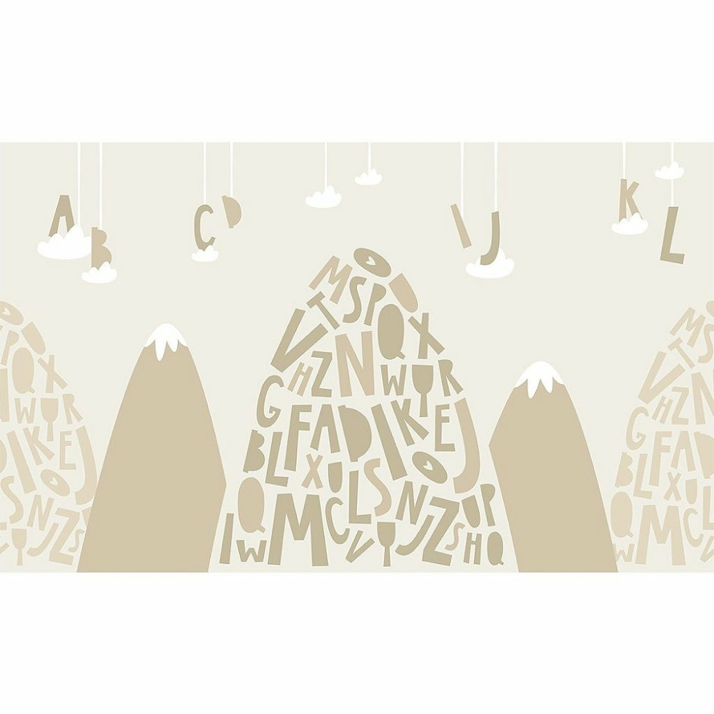 Papel de Parede Personalizado Montanhas Letras