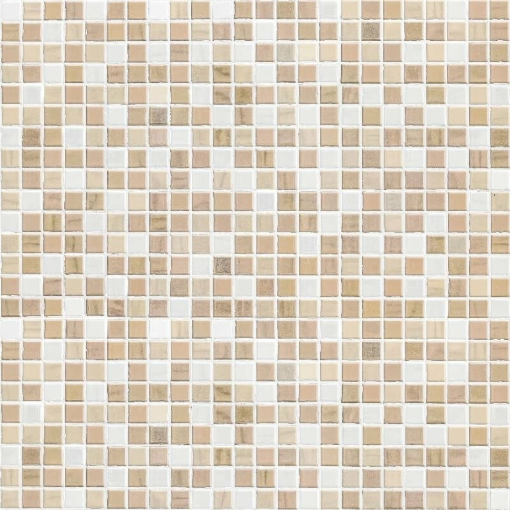Papel de Parede Pastilhas em Tons de Cinza e Bege