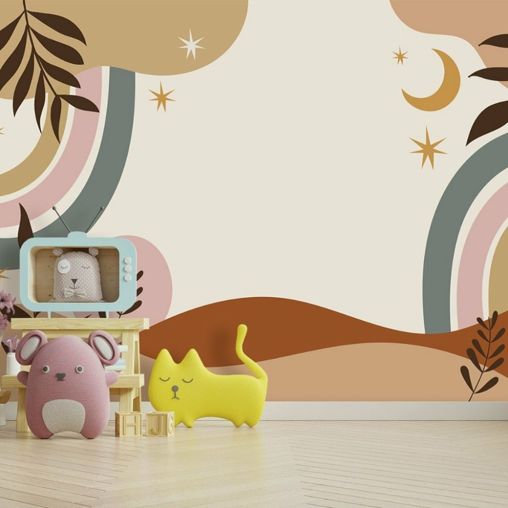 Papel de Parede Personalizado Boho Chic Abstrato