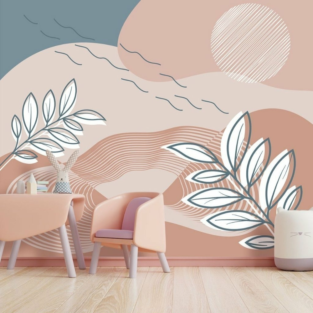 Papel de Parede Personalizado Deserto Abstrato Boho