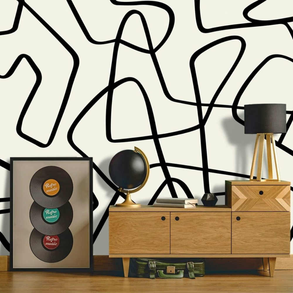 Papel De Parede Personalizado Linhas Abstratas