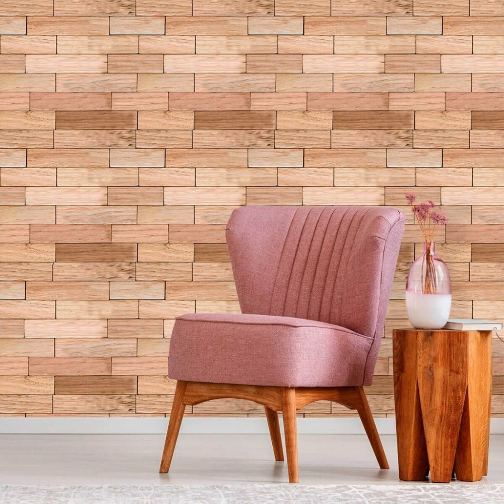 Papel de Parede Madeira Block Papel de Parede Madeira Block