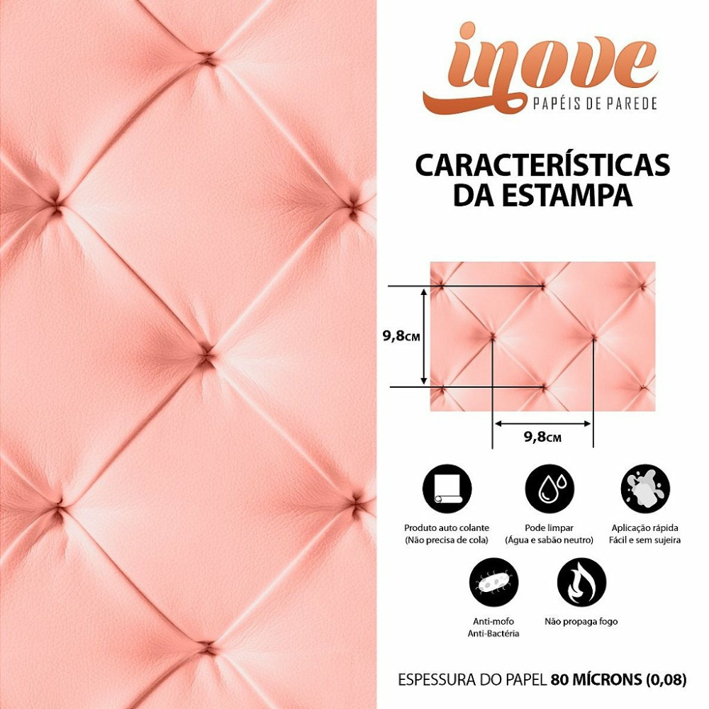 Papel de Parede Couro Imperial Rosa