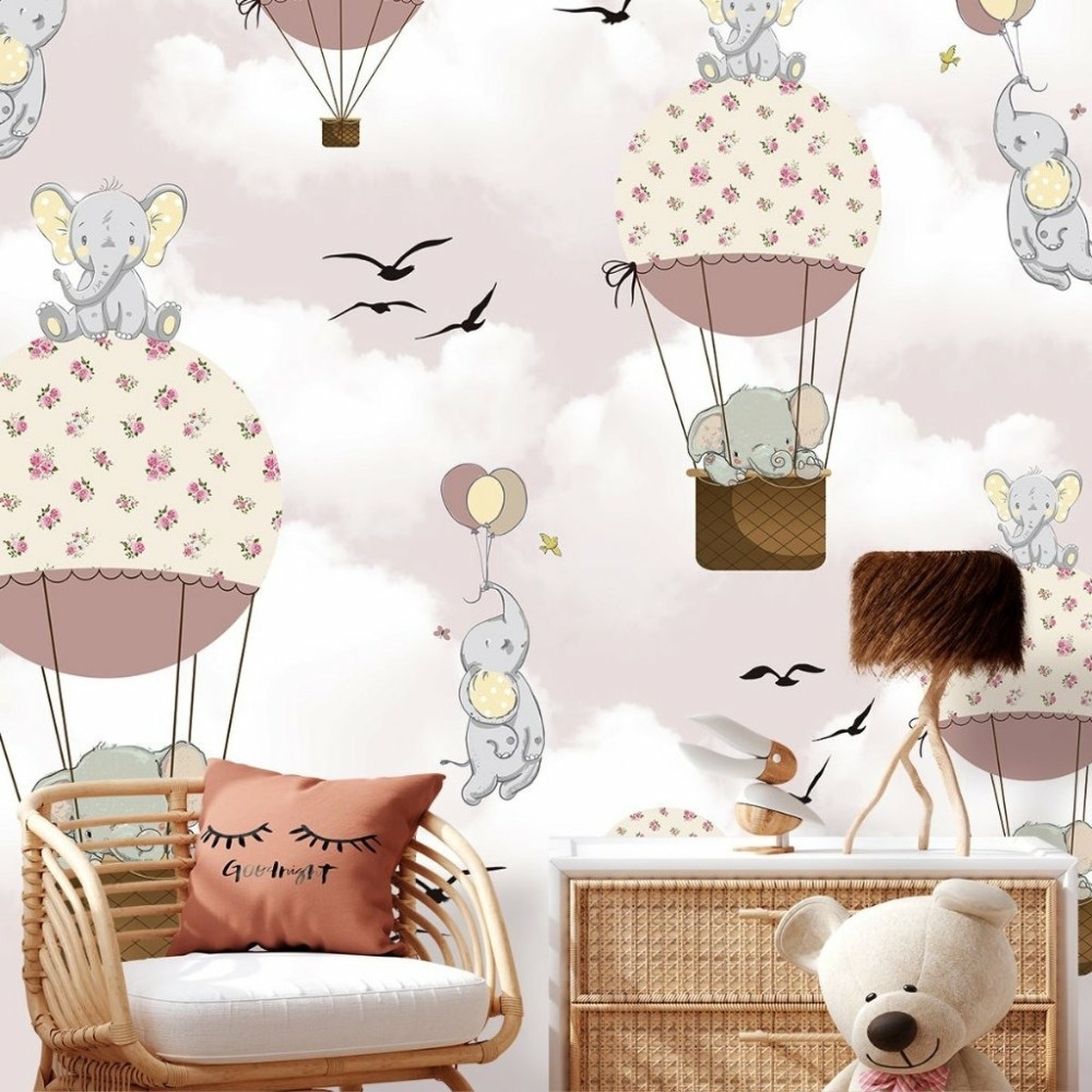 Papel de Parede Personalizado Elefante Baby Papel de Parede Personalizado Elefante Baby