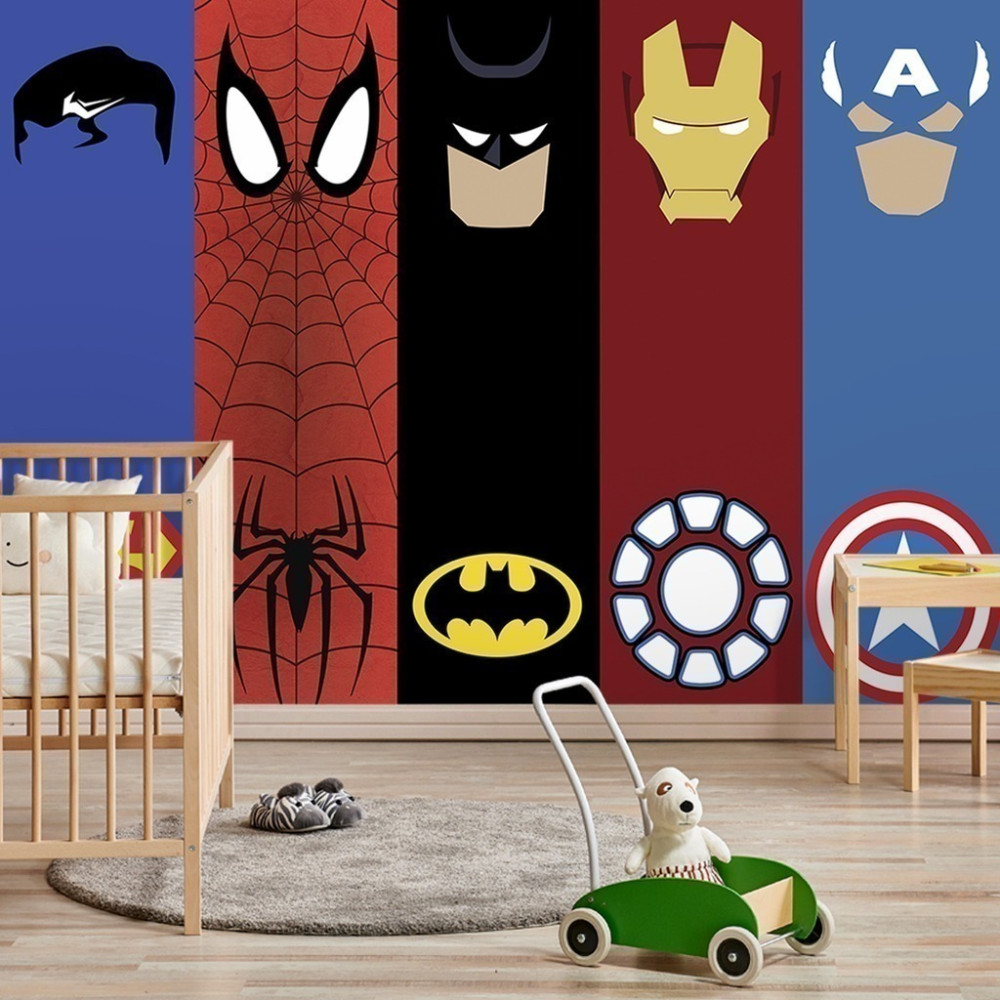 Papel De Parede Personalizado Super Heróis Marvel E DC Papel De Parede Personalizado Super Heróis Marvel E DC