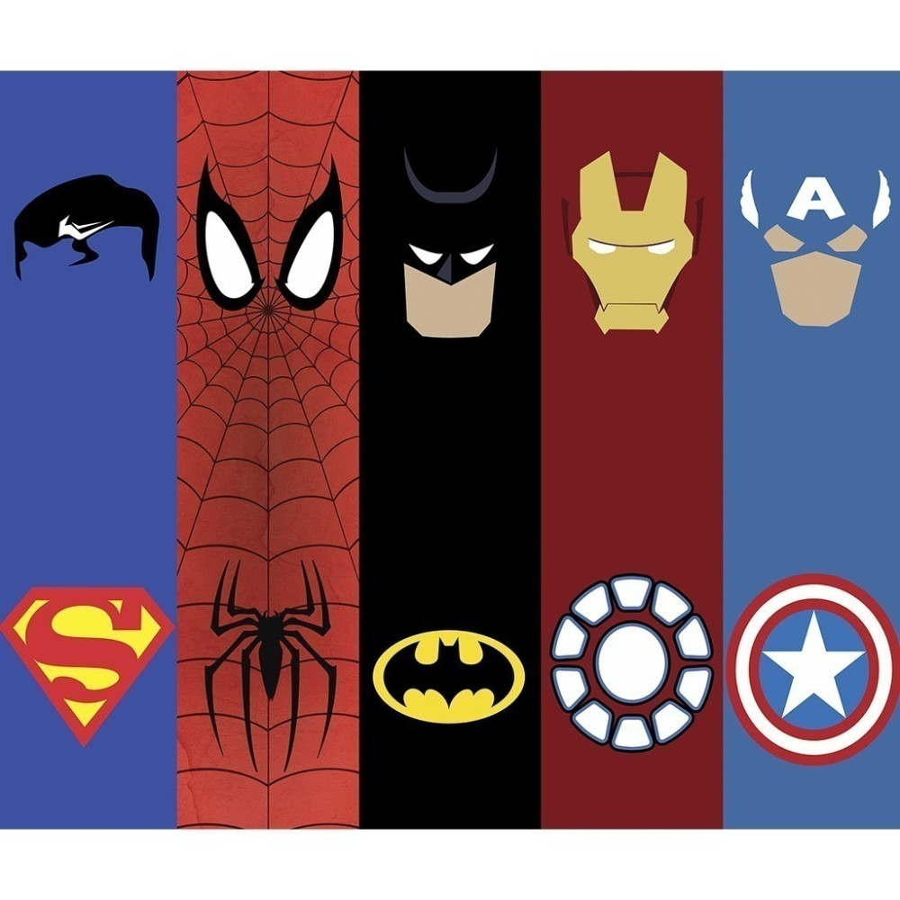 Papel De Parede Personalizado Super Heróis Marvel E DC Papel De Parede Personalizado Super Heróis Marvel E DC