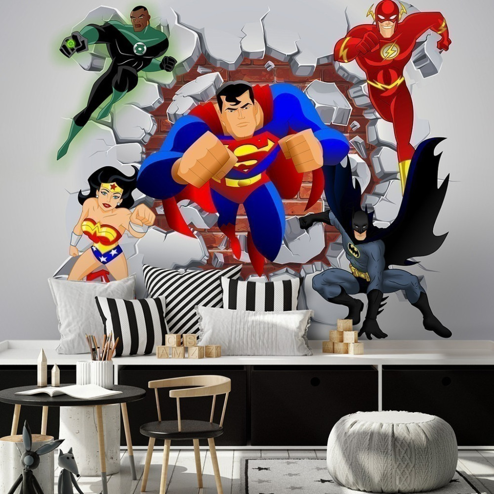 Papel De Parede Personalizado Heróis Liga Da Justiça