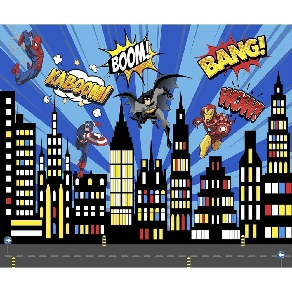 Papel De Parede Personalizado Super Heróis Em Missão