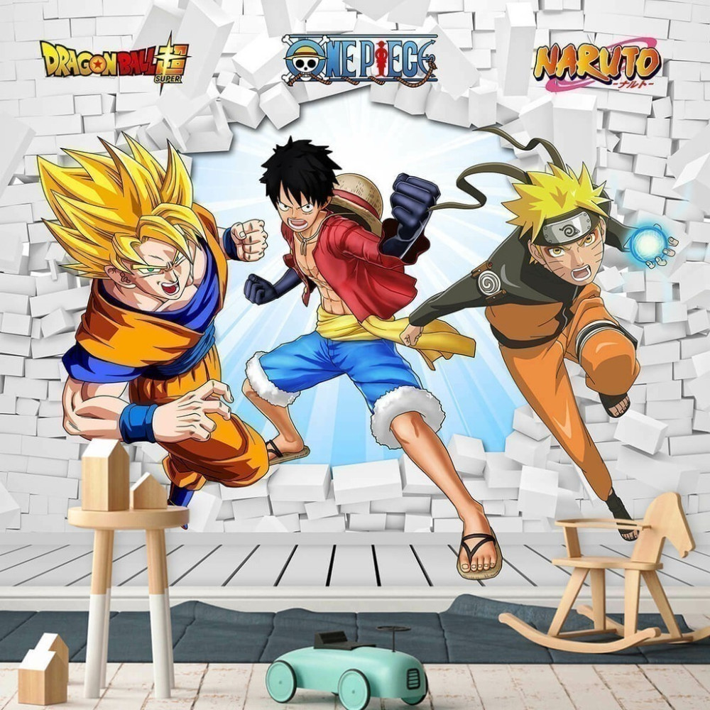 Papel De Parede Personalizado Anime Buraco 3D