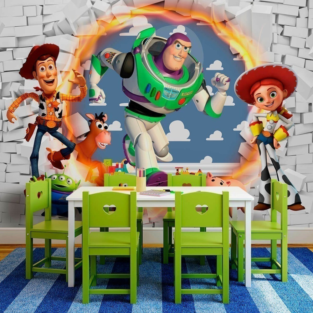 Papel De Parede Personalizado Toy Story Buraco 3D