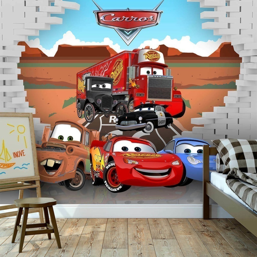 Papel De Parede Personalizado Carros McQueen