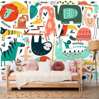 Papel De Parede Personalizado Bichinhos Divertidos Coloridos