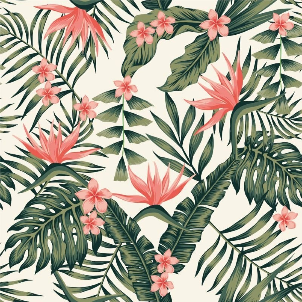 Papel de Parede Floral Tropical