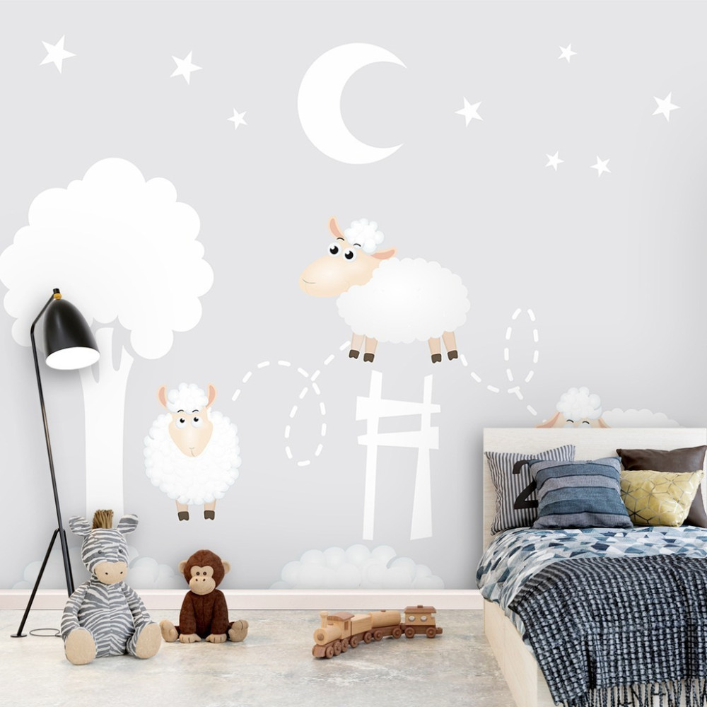 Papel De Parede Personalizado Ovelinhas Cute