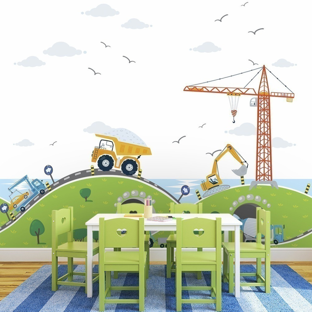 Papel De Parede Personalizado Obra Na Estrada