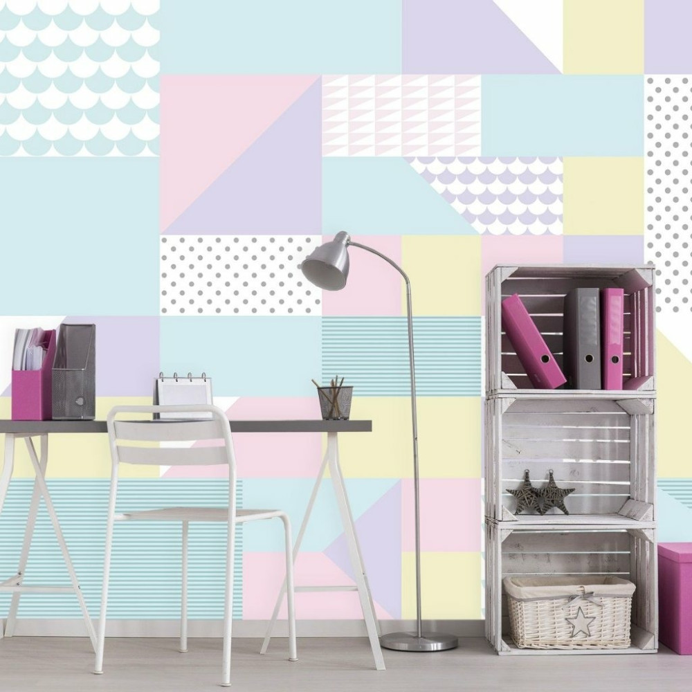 Papel De Parede Personalizado Cores e Formas Papel De Parede Personalizado Cores e Formas