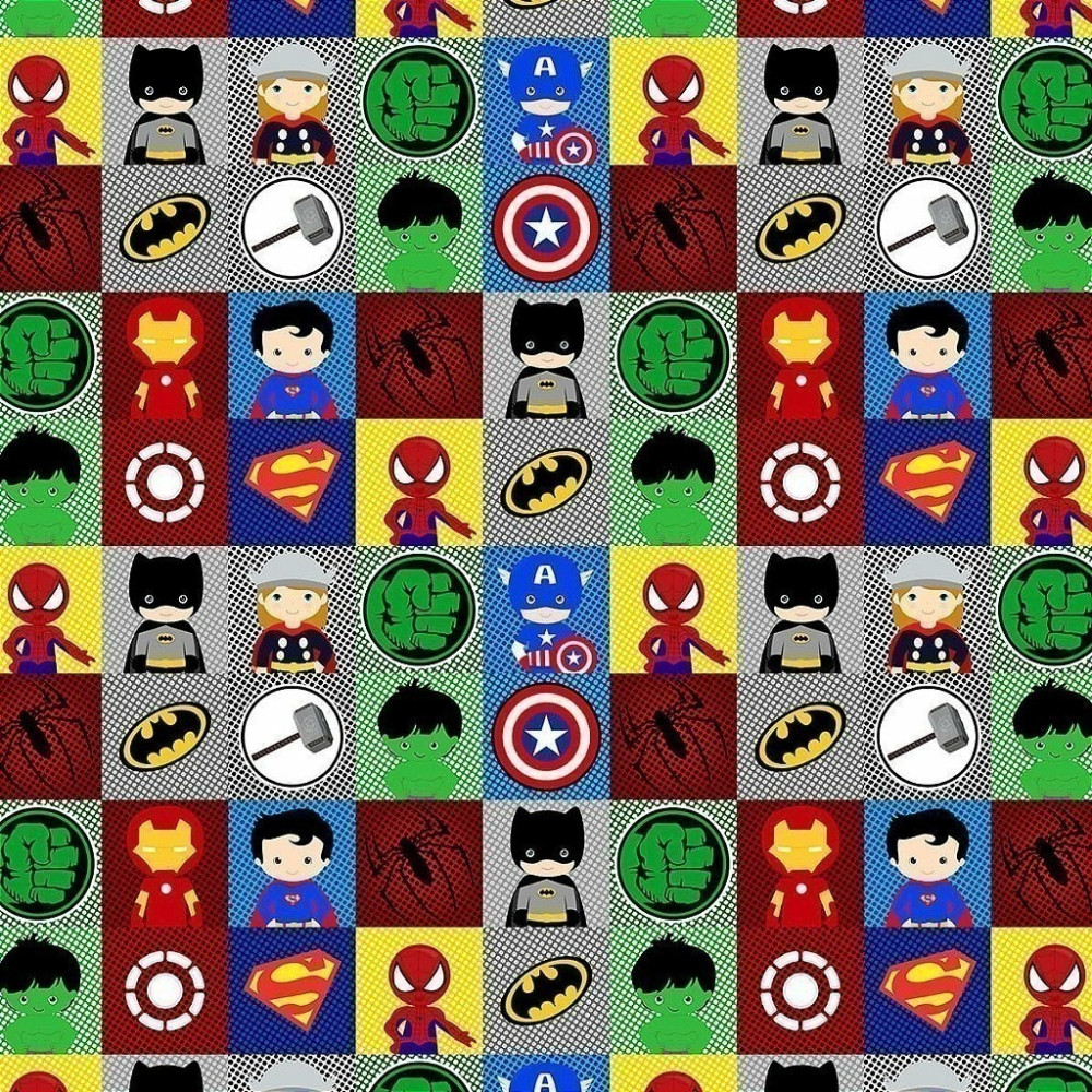 Papel De Parede Personalizado Heróis Baby Cute