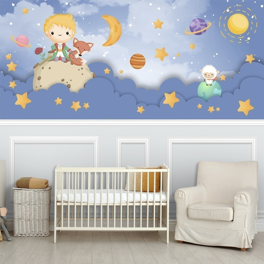 Papel De Parede Personalizado O Pequeno Príncipe No Céu Encantado