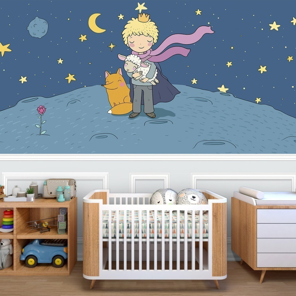 Papel De Parede Personalizado O Pequeno Príncipe E Seus Amiguinhos