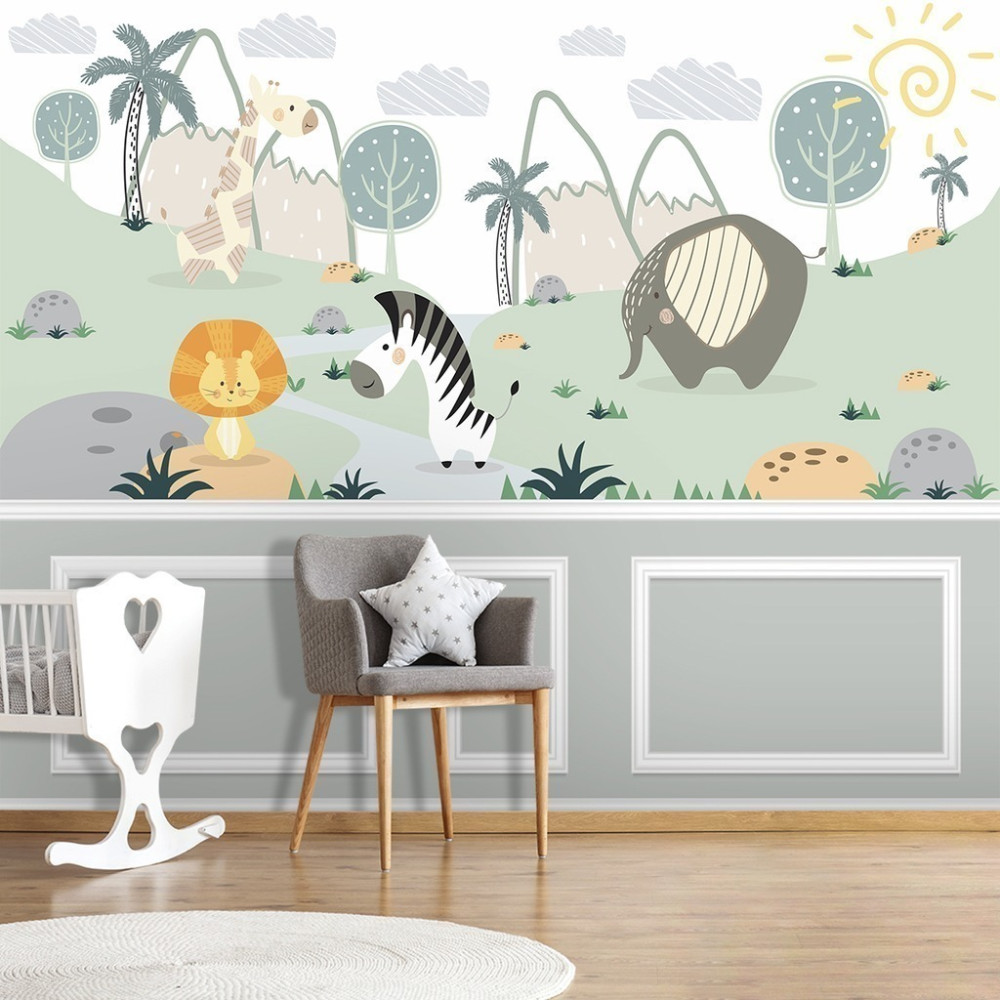 Papel De Parede Personalizado Bichinhos Cute