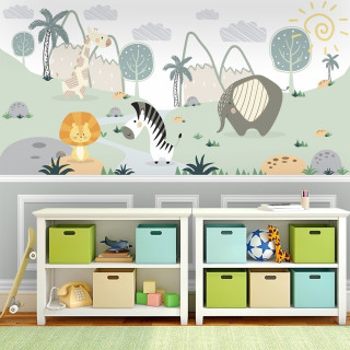 Papel De Parede Personalizado Bichinhos Cute