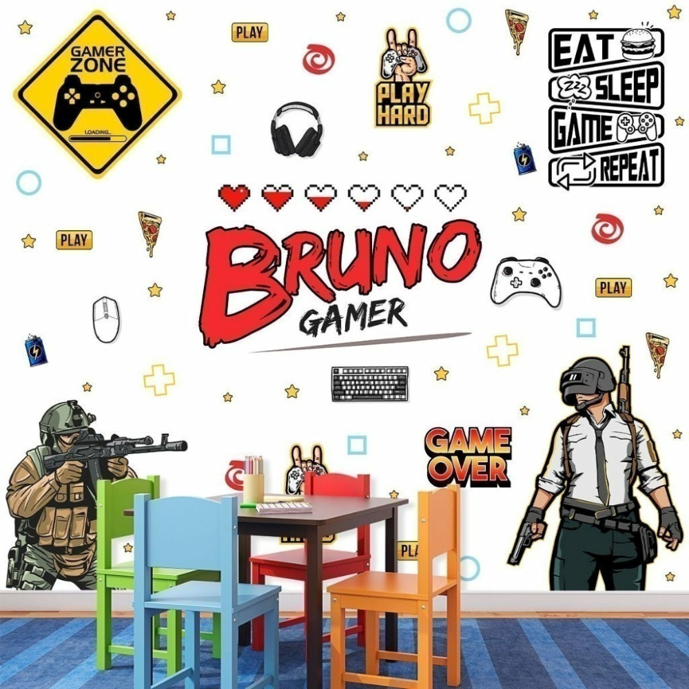 Papel de Parede Personalizado Gamer Moderno