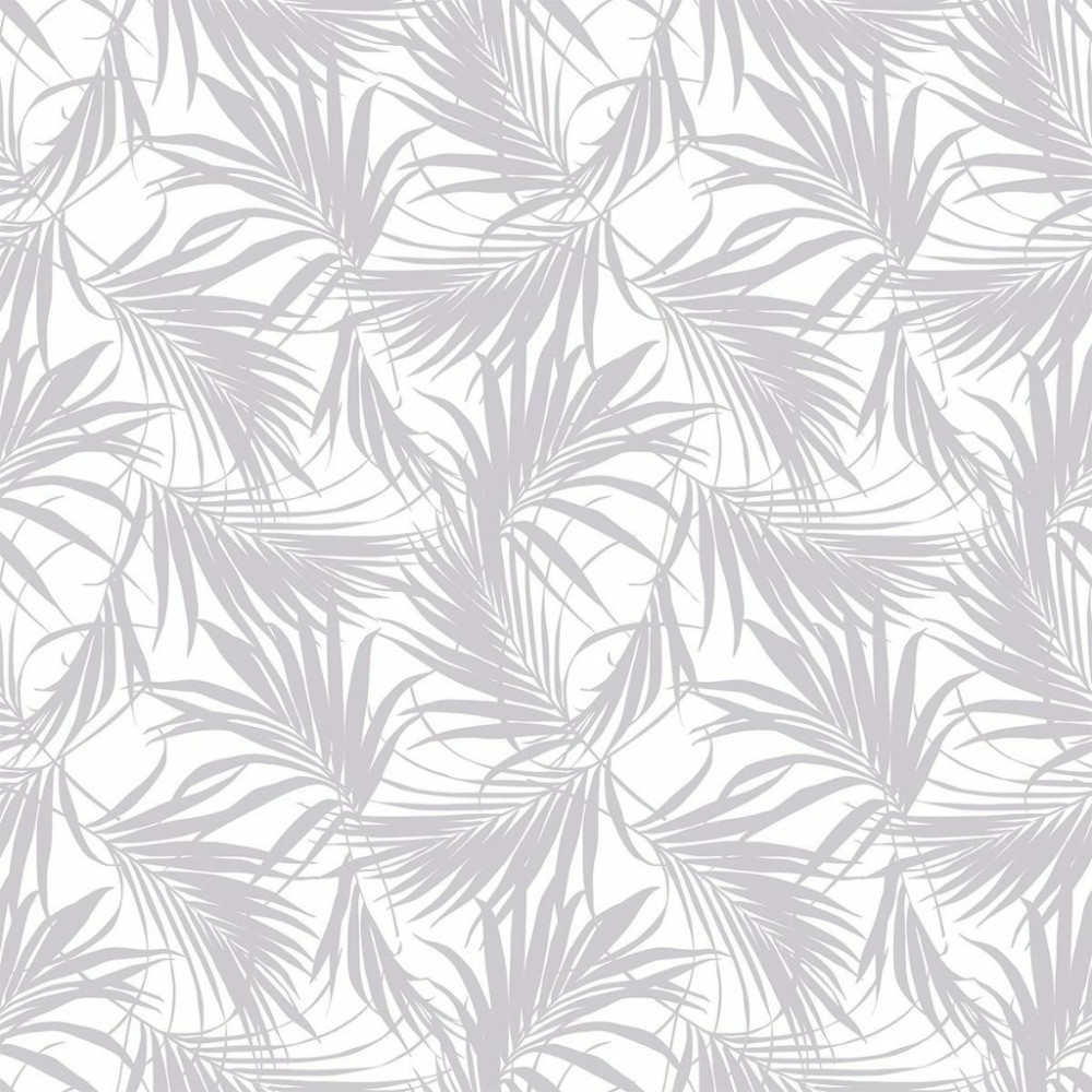 Papel de Parede Personalizado Folhagem Cinza