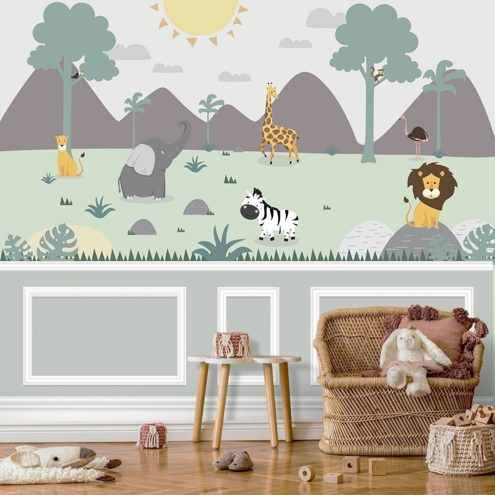 Papel De Parede Personalizado Animais Baby Cute Papel De Parede Personalizado Animais Baby Cute