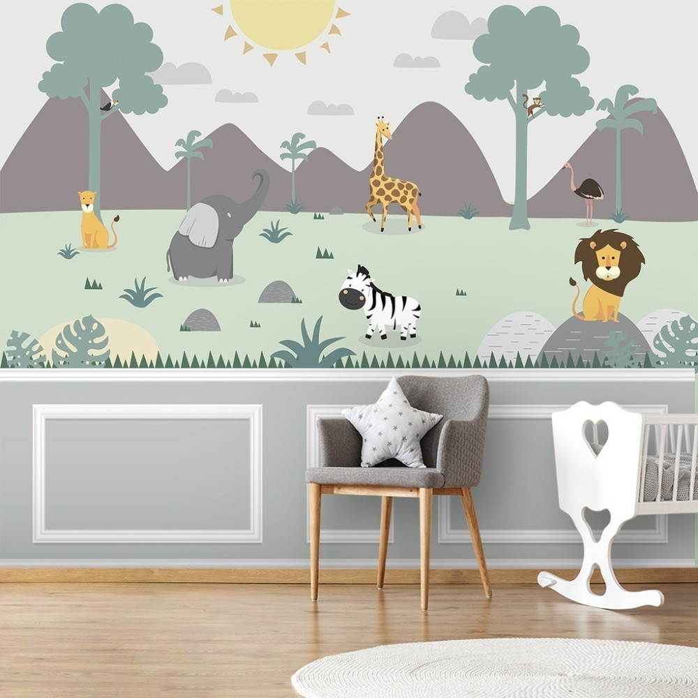 Papel De Parede Personalizado Animais Baby Cute Papel De Parede Personalizado Animais Baby Cute