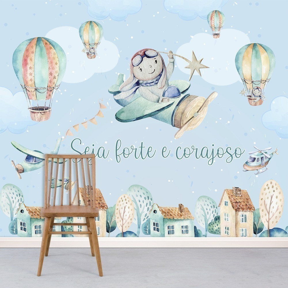 Papel De Parede Personalizado Seja Forte E Corajoso