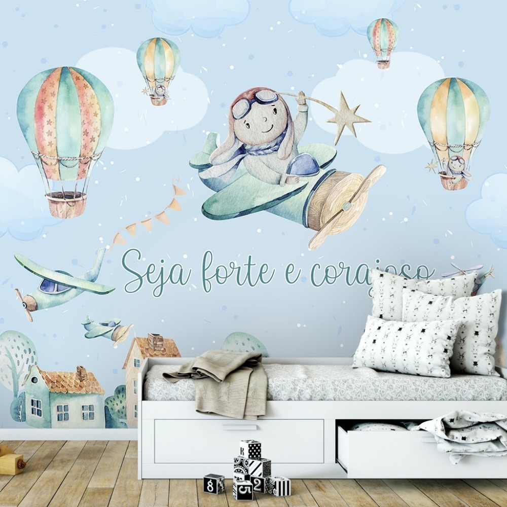 Papel De Parede Personalizado Seja Forte E Corajoso